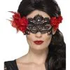 Zwart Dia De Los Muertos Kant Masker Voor Volwassenen -Cosplay Kostuums Winkel zwart dia de los muertos kant masker voor volwassenen