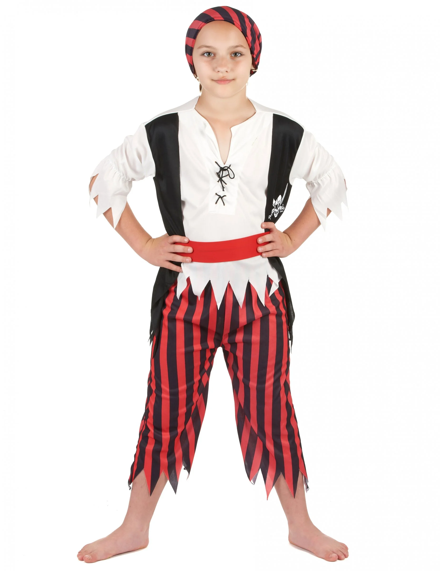 Zwart En Rood Piraten Kostuum Voor Jongens 3 Zwart En Rood Piraten Kostuum Voor Jongens