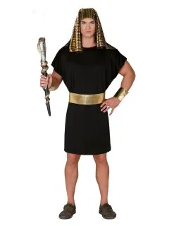 Zwart Met Goud Farao Kostuum Voor Mannen