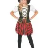 Zwart Met Rood Piraten Kapitein Pak Voor Meisjes