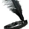 Zwarte Charleston Hoofdband Voor Vrouwen -Cosplay Kostuums Winkel zwarte charleston hoofdband voor vrouwen