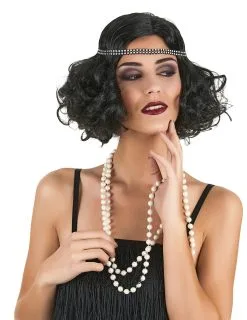 Zwarte Charleston Pruik Voor Dames