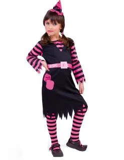 Zwarte En Roze Heksen Outfit Voor Meisjes