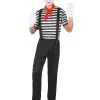 Zwarte En Witte Klassieke Mime Outfit Voor Mannen -Cosplay Kostuums Winkel zwarte en witte klassieke mime outfit voor mannen