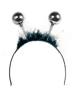 Zwarte En Zilverkleurige Haarband Met Discoballen