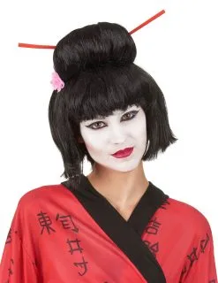 Zwarte Geisha Pruik Voor Vrouwen