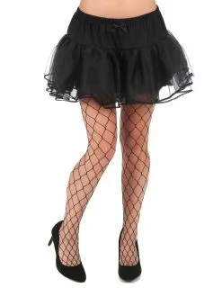 Zwarte Netkousen Met Grote Mazen Voor Volwassenen