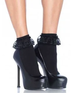 Zwarte Sokjes Met Kant Voor Dames